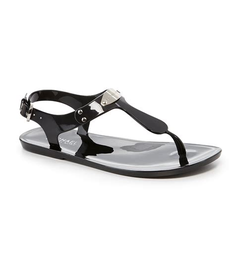 all black michael kors shoes|Michael Kors jelly sandals black.